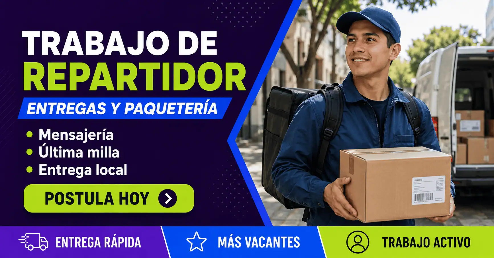 Trabajo de repartidor en México: entregas locales y paquetería